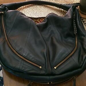 orYANY Black Leather Hobo Bag